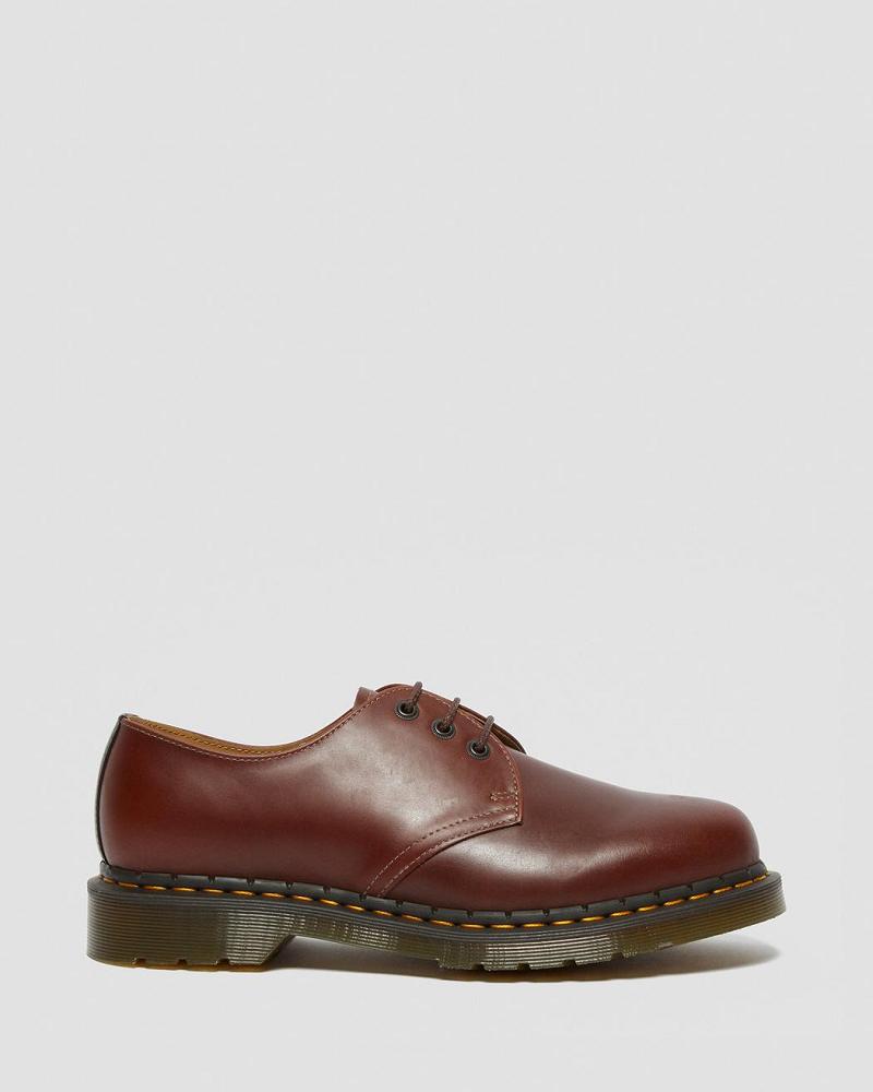 Dr Martens 1461 Men's Abruzzo Læder Oxford Sko Herre Brune Sort | DK 599SGL